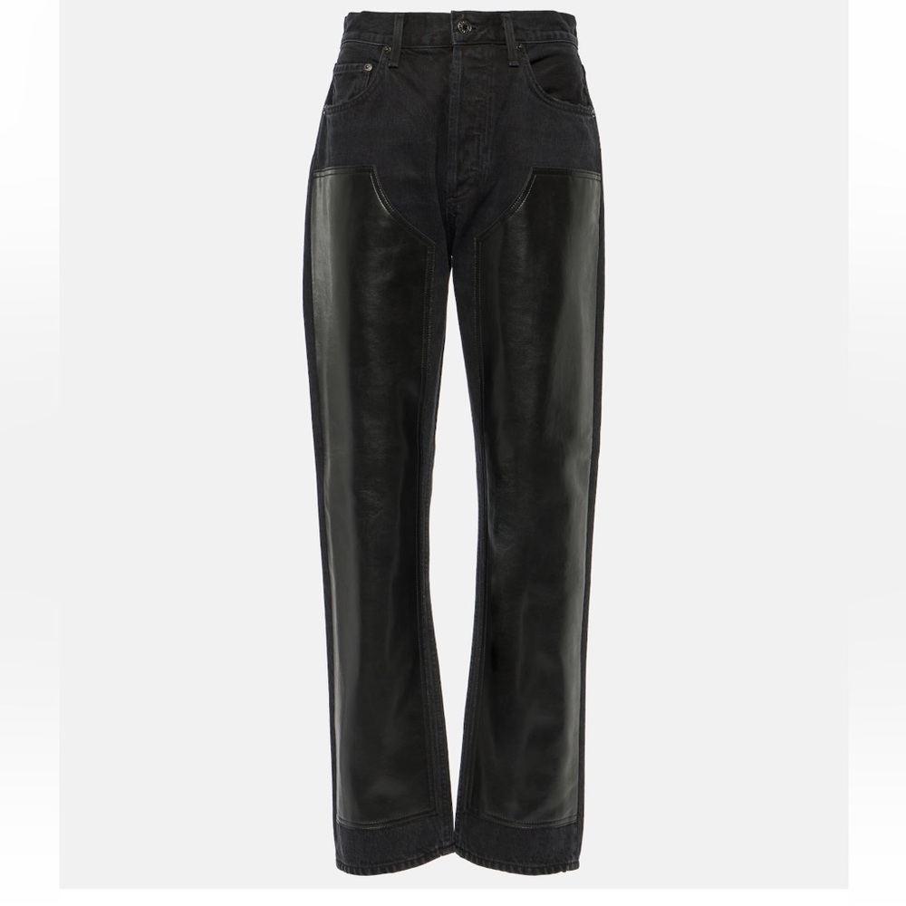 Agolde Ryder Leather Panel Jeans